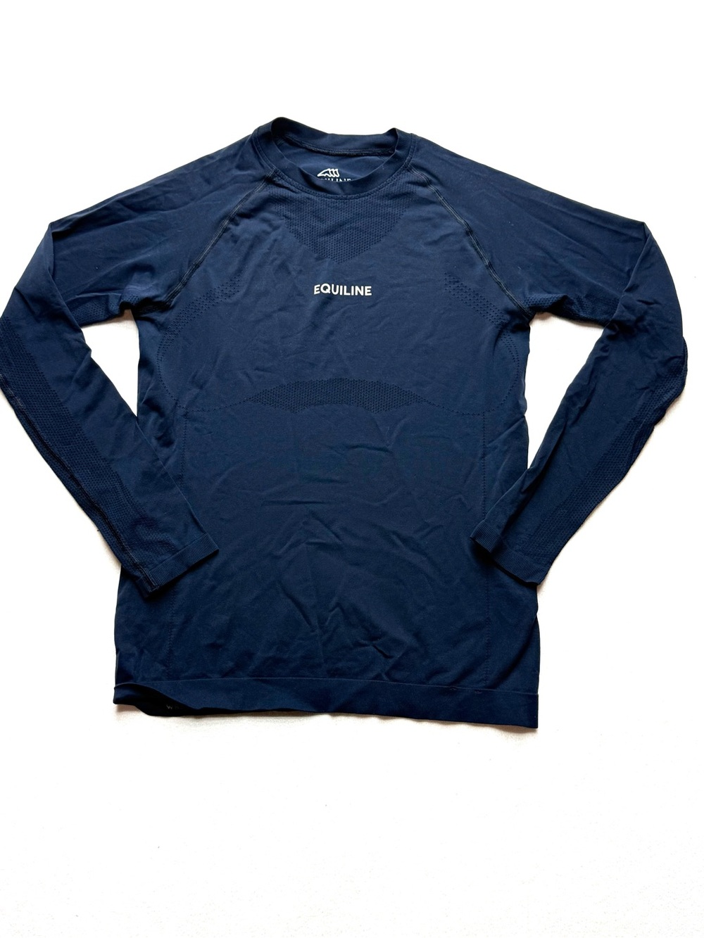 Equiline Women's Long-Sleeve Equestrian Horse Riding Top in Navy
